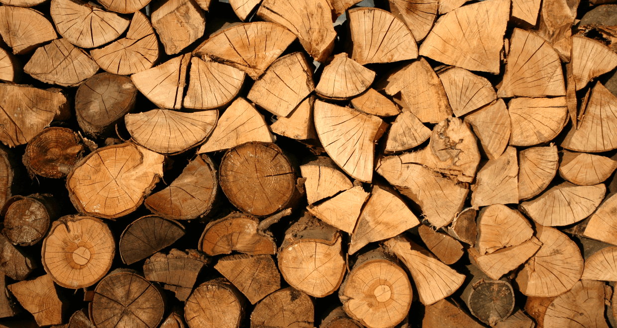 stacked split wood